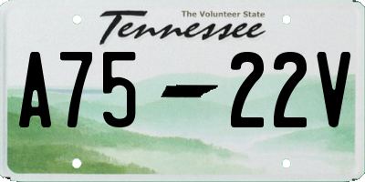 TN license plate A7522V