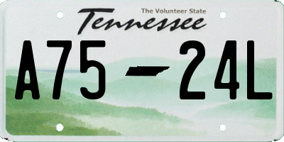 TN license plate A7524L