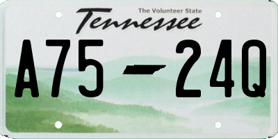 TN license plate A7524Q