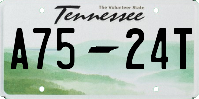 TN license plate A7524T
