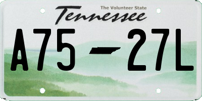 TN license plate A7527L
