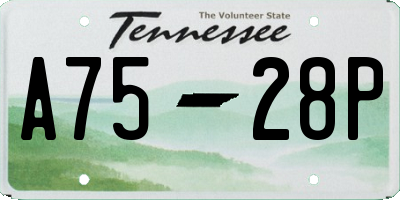 TN license plate A7528P