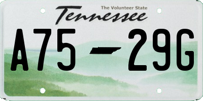 TN license plate A7529G