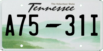 TN license plate A7531I