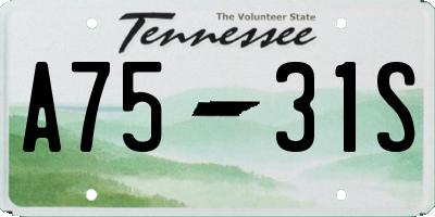 TN license plate A7531S