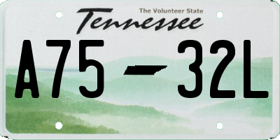 TN license plate A7532L