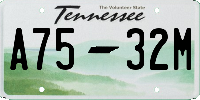 TN license plate A7532M