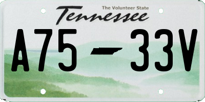 TN license plate A7533V