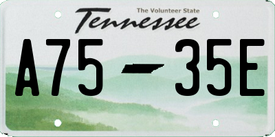 TN license plate A7535E