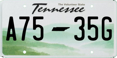 TN license plate A7535G