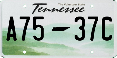 TN license plate A7537C