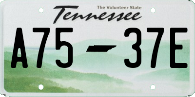 TN license plate A7537E
