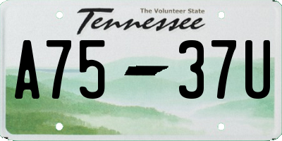 TN license plate A7537U