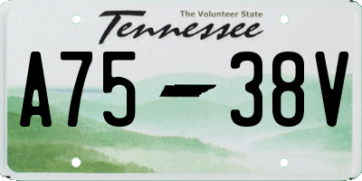 TN license plate A7538V