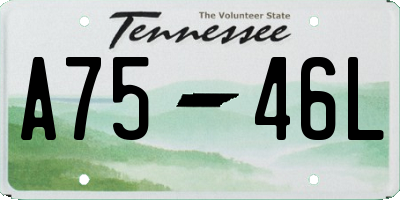 TN license plate A7546L