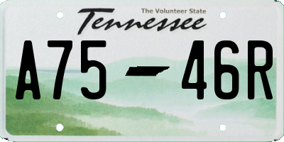 TN license plate A7546R
