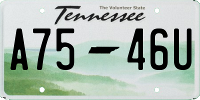TN license plate A7546U