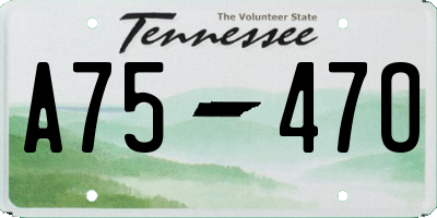 TN license plate A7547O