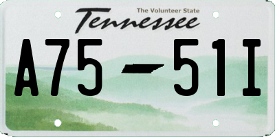 TN license plate A7551I