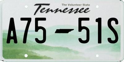 TN license plate A7551S
