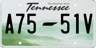 TN license plate A7551V