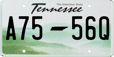 TN license plate A7556Q