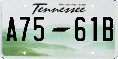TN license plate A7561B