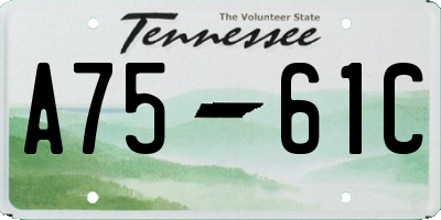 TN license plate A7561C