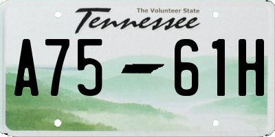 TN license plate A7561H