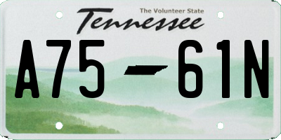 TN license plate A7561N
