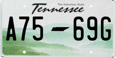 TN license plate A7569G