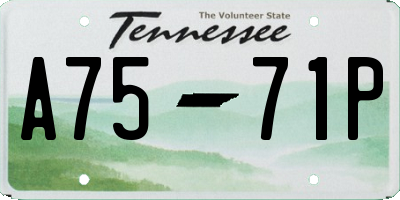 TN license plate A7571P