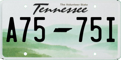 TN license plate A7575I