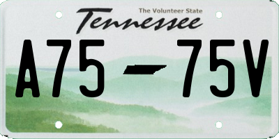 TN license plate A7575V