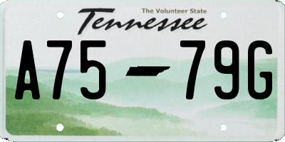 TN license plate A7579G