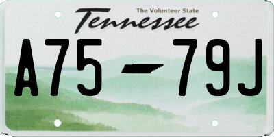 TN license plate A7579J
