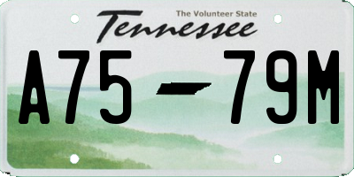 TN license plate A7579M