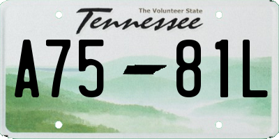 TN license plate A7581L