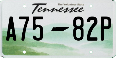TN license plate A7582P