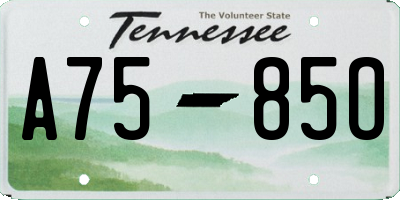 TN license plate A7585O
