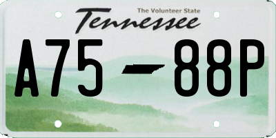 TN license plate A7588P