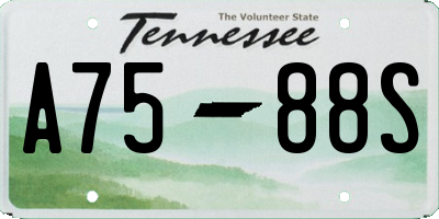 TN license plate A7588S
