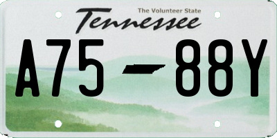 TN license plate A7588Y