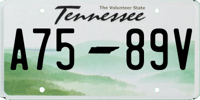 TN license plate A7589V