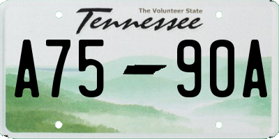 TN license plate A7590A