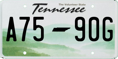 TN license plate A7590G