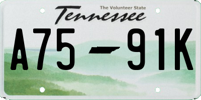 TN license plate A7591K