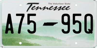 TN license plate A7595Q