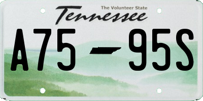 TN license plate A7595S
