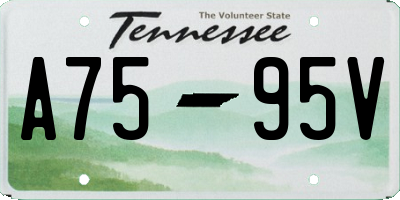 TN license plate A7595V